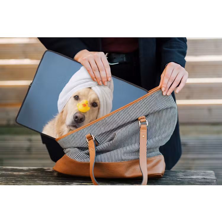 Laptophoes - Hond - Badeend - Geel — 4
