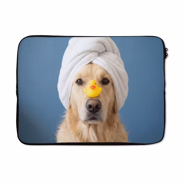 Laptophoes - Hond - Badeend - Geel — 5