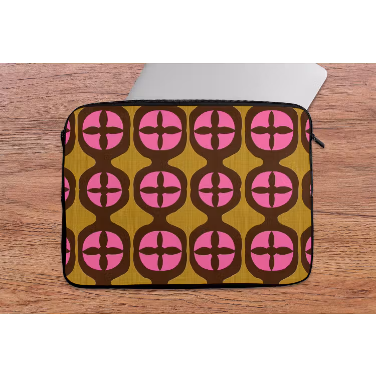 Laptophoes - Modern - Patroon - Roze — 2