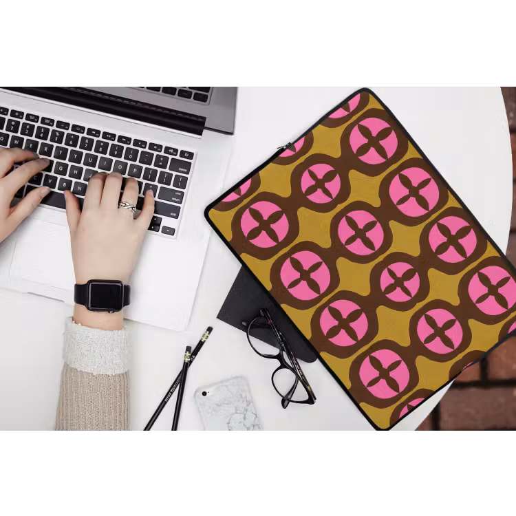Laptophoes - Modern - Patroon - Roze — 3