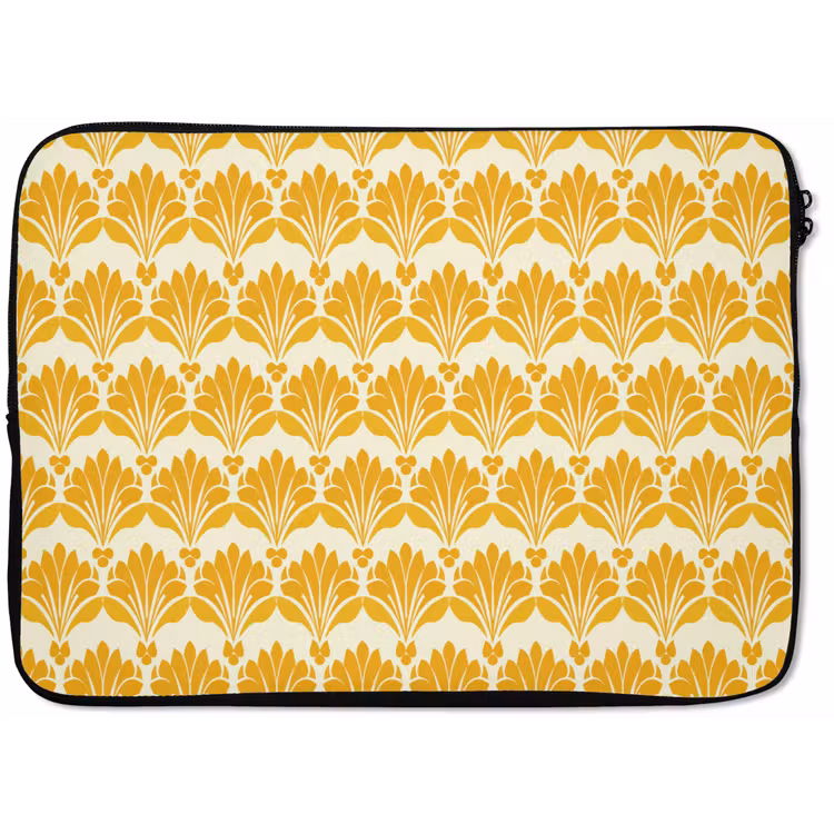 Laptophoes - Patroon - Motief - Geel — 1
