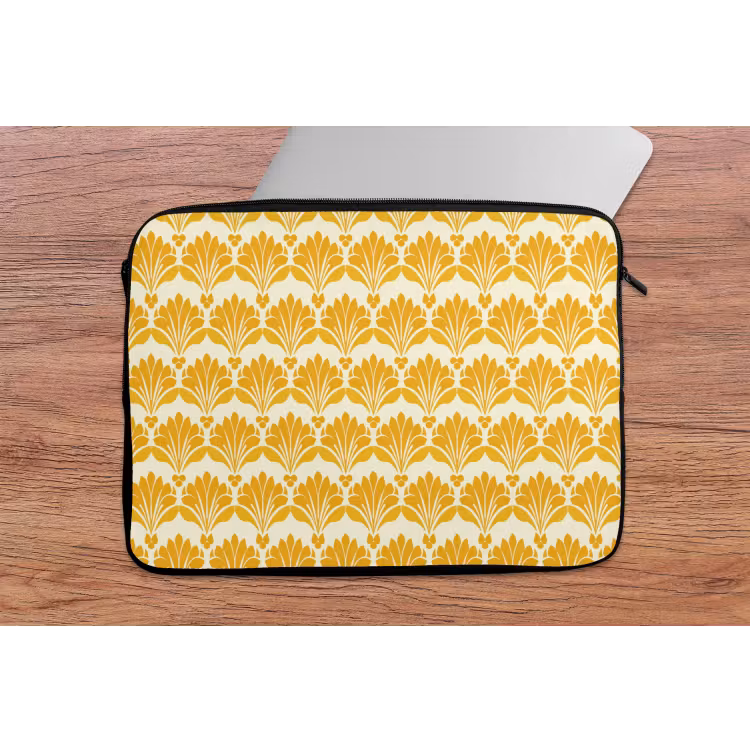 Laptophoes - Patroon - Motief - Geel — 2