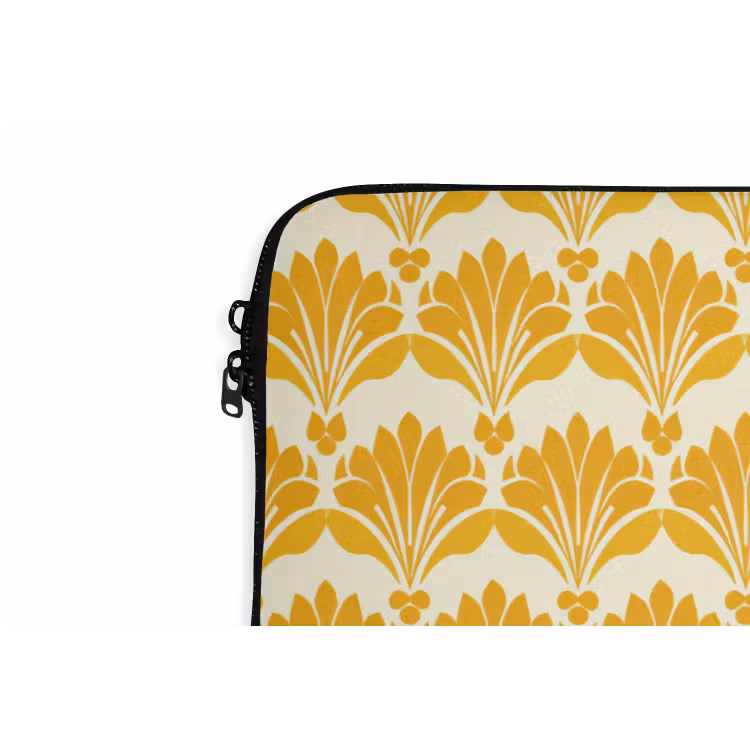 Laptophoes - Patroon - Motief - Geel — 6