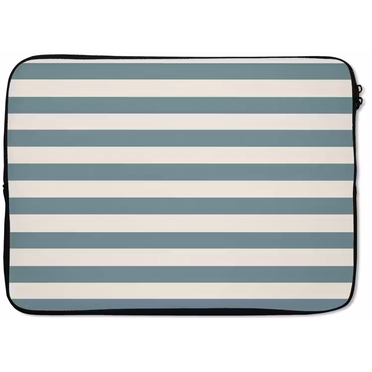 Laptophoes - Strepen - Modern - Blauw — 1