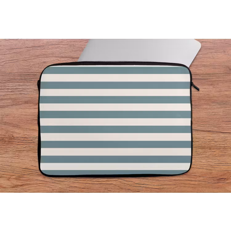 Laptophoes - Strepen - Modern - Blauw — 2