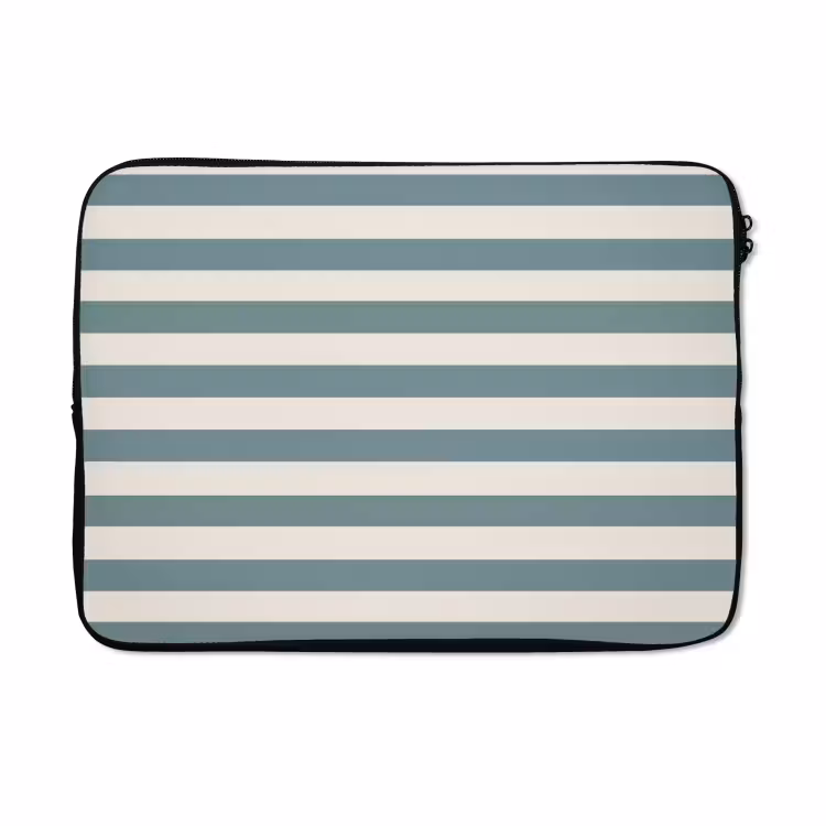 Laptophoes - Strepen - Modern - Blauw — 5
