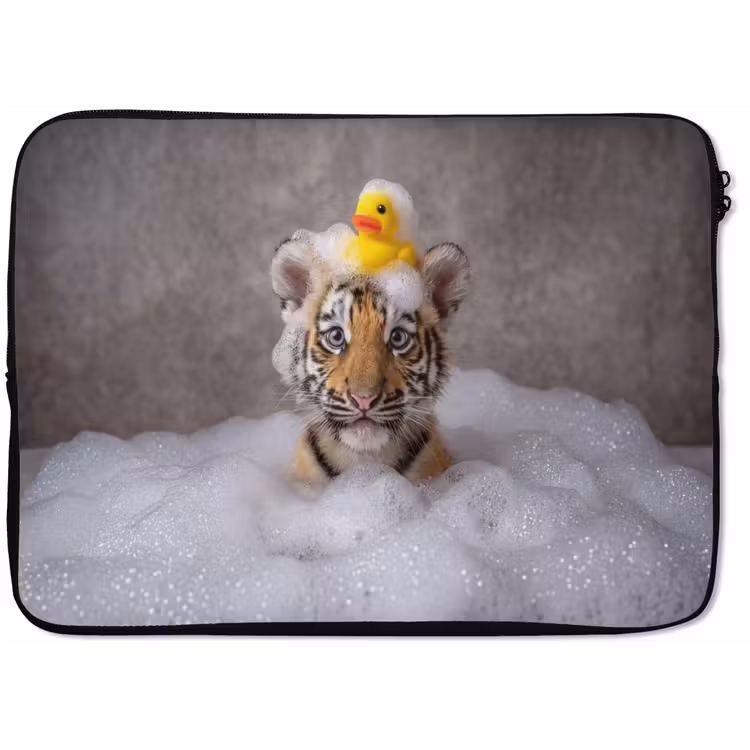 Laptophoes - Welpje - Bad - Geel — 1