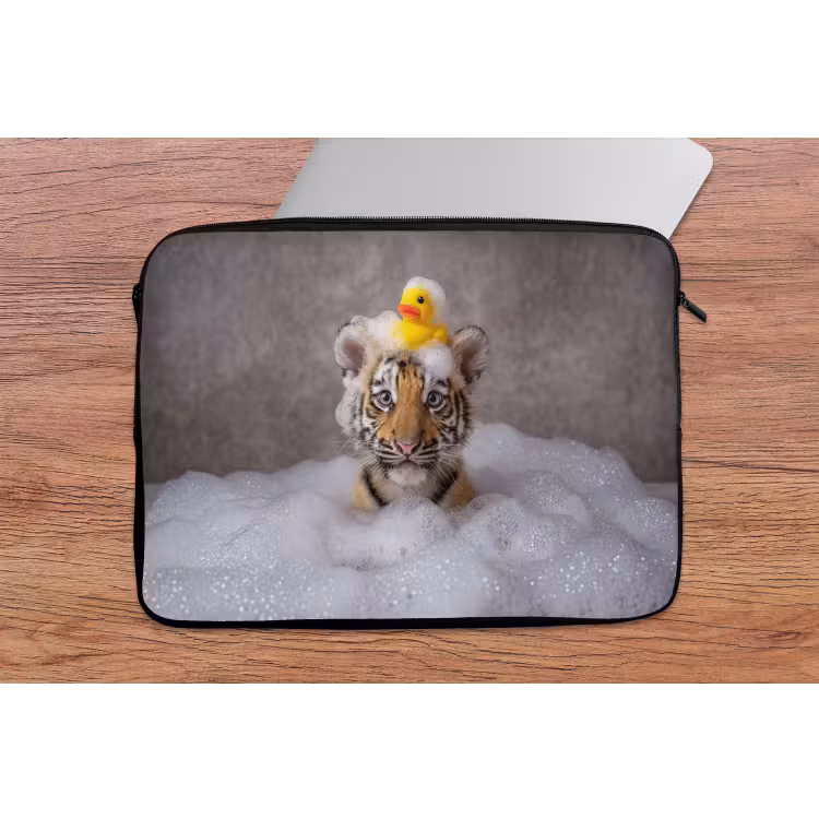 Laptophoes - Welpje - Bad - Geel — 2