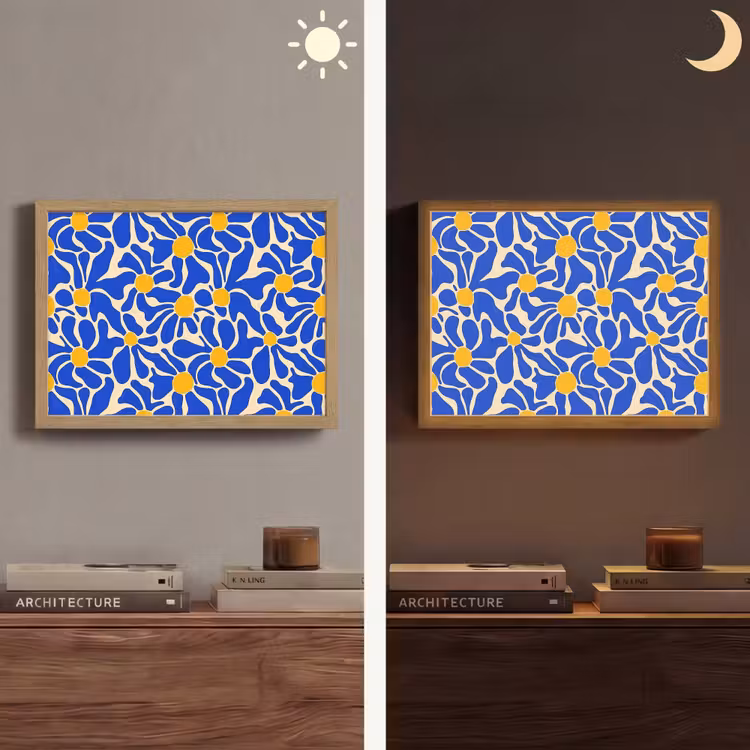 Lightbox - Wandlamp - Abstract - Bloem - Blauw — 6