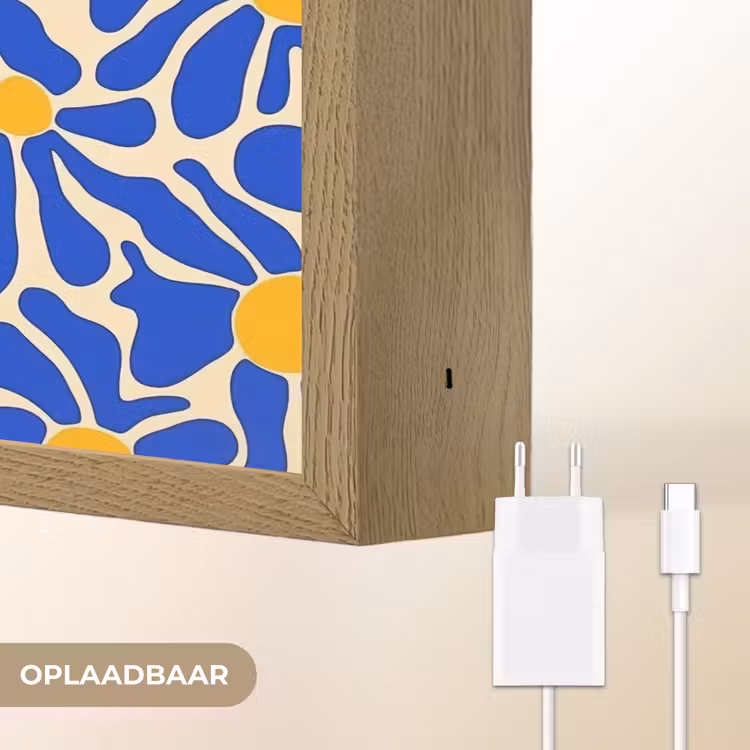 Lightbox - Wandlamp - Abstract - Bloem - Blauw — 7