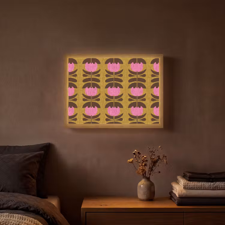 Lightbox - Wandlamp - Abstract - Bloemen - Roze — 3