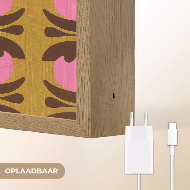 Lightbox - Wandlamp - Abstract - Bloemen - Roze — 7
