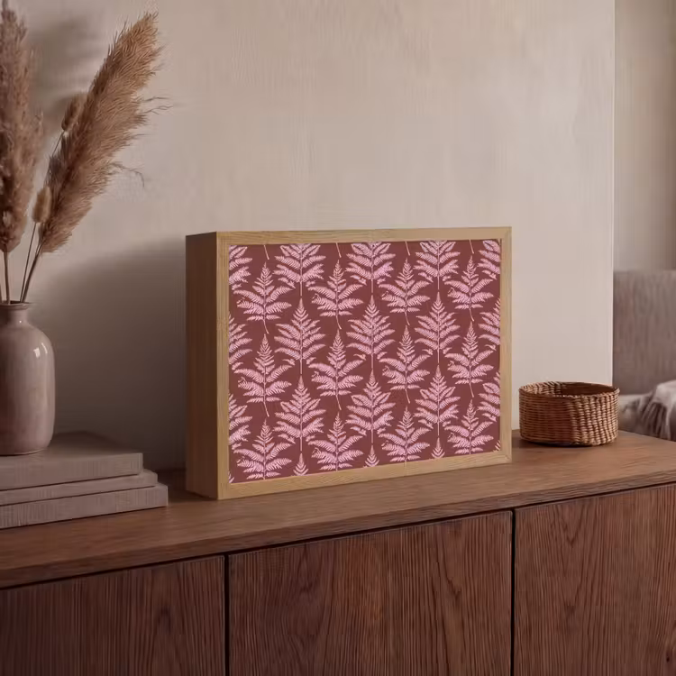 Lightbox - Wandlamp - Blad - Patroon - Paars — 4