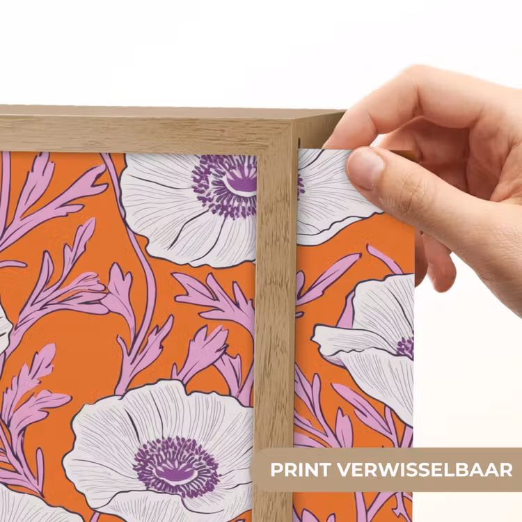 Lightbox - Wandlamp - Bloemen - Grafisch - Oranje — 5