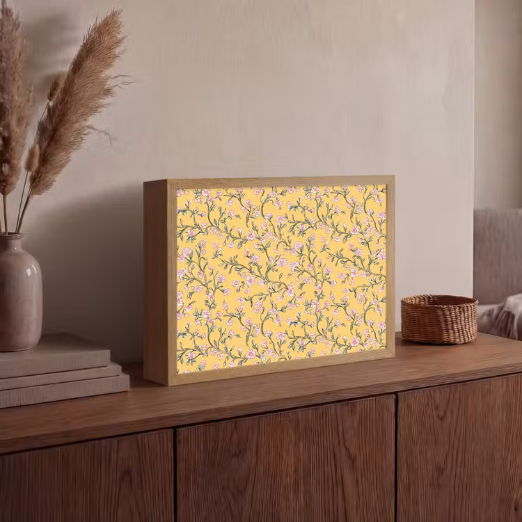 Lightbox - Wandlamp - Bloemen - Motief - Geel — 4