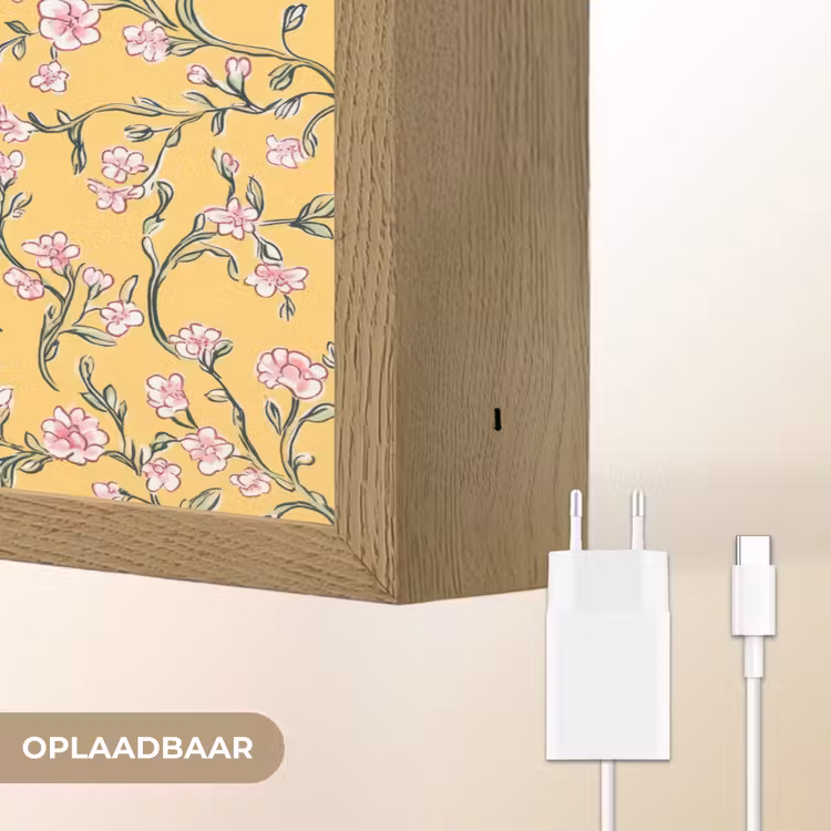 Lightbox - Wandlamp - Bloemen - Motief - Geel — 7