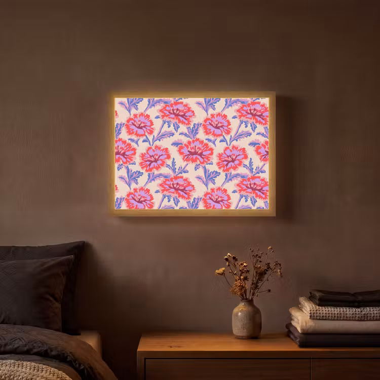 Lightbox - Wandlamp - Bloemen - Patroon - Meerkleurig — 3