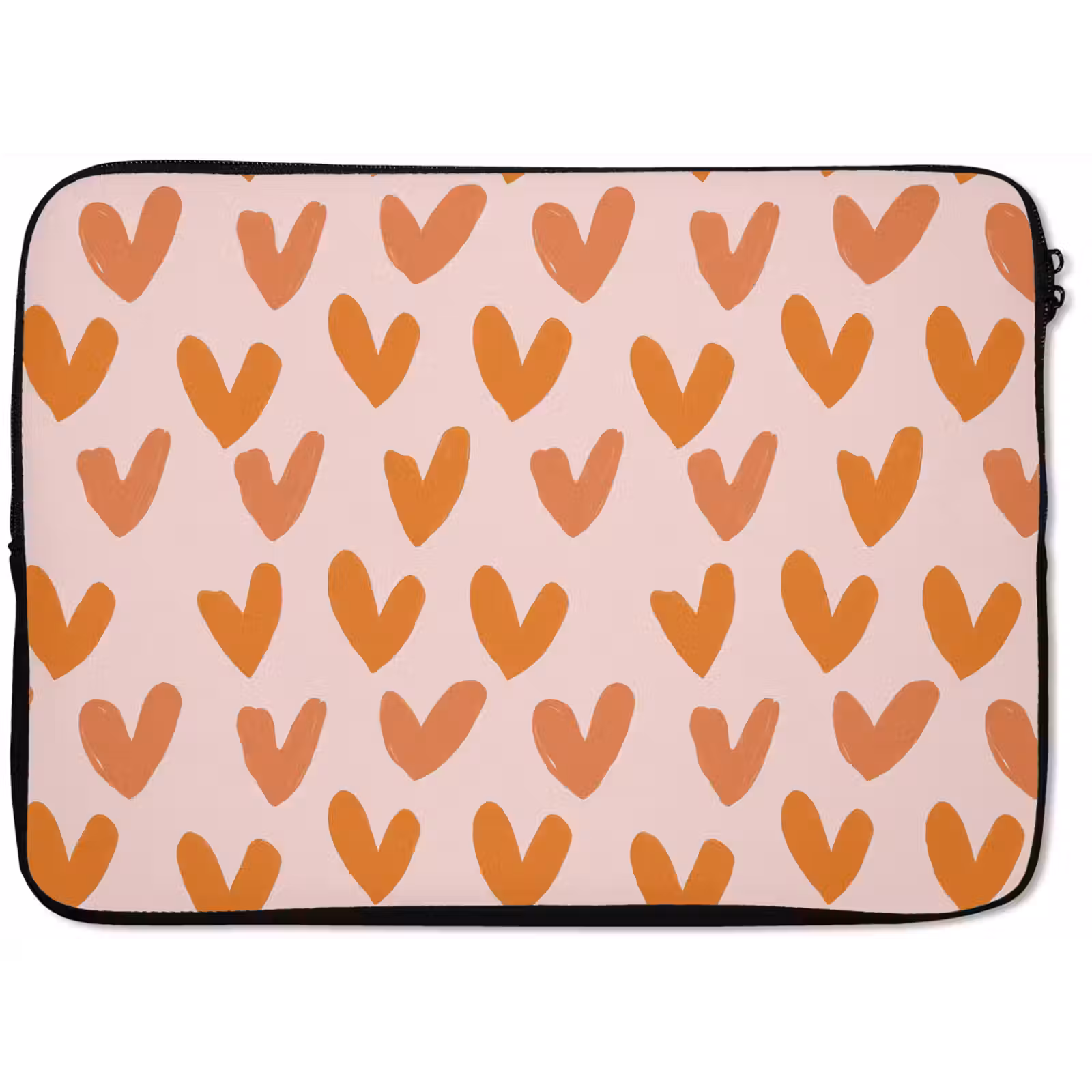 Laptophoes - Hartjes - Getekend - Oranje — 1