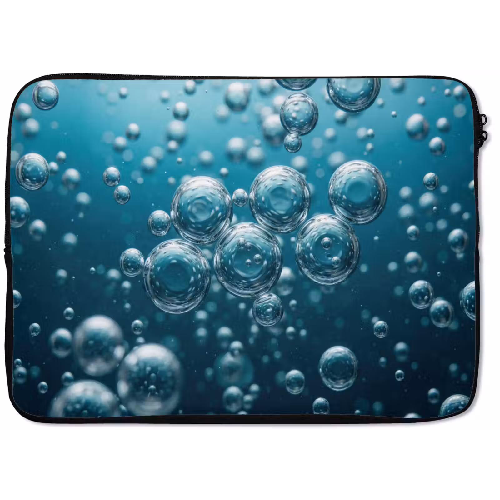 Laptophoes - Luchtbellen - Dynamisch - Blauw — 1
