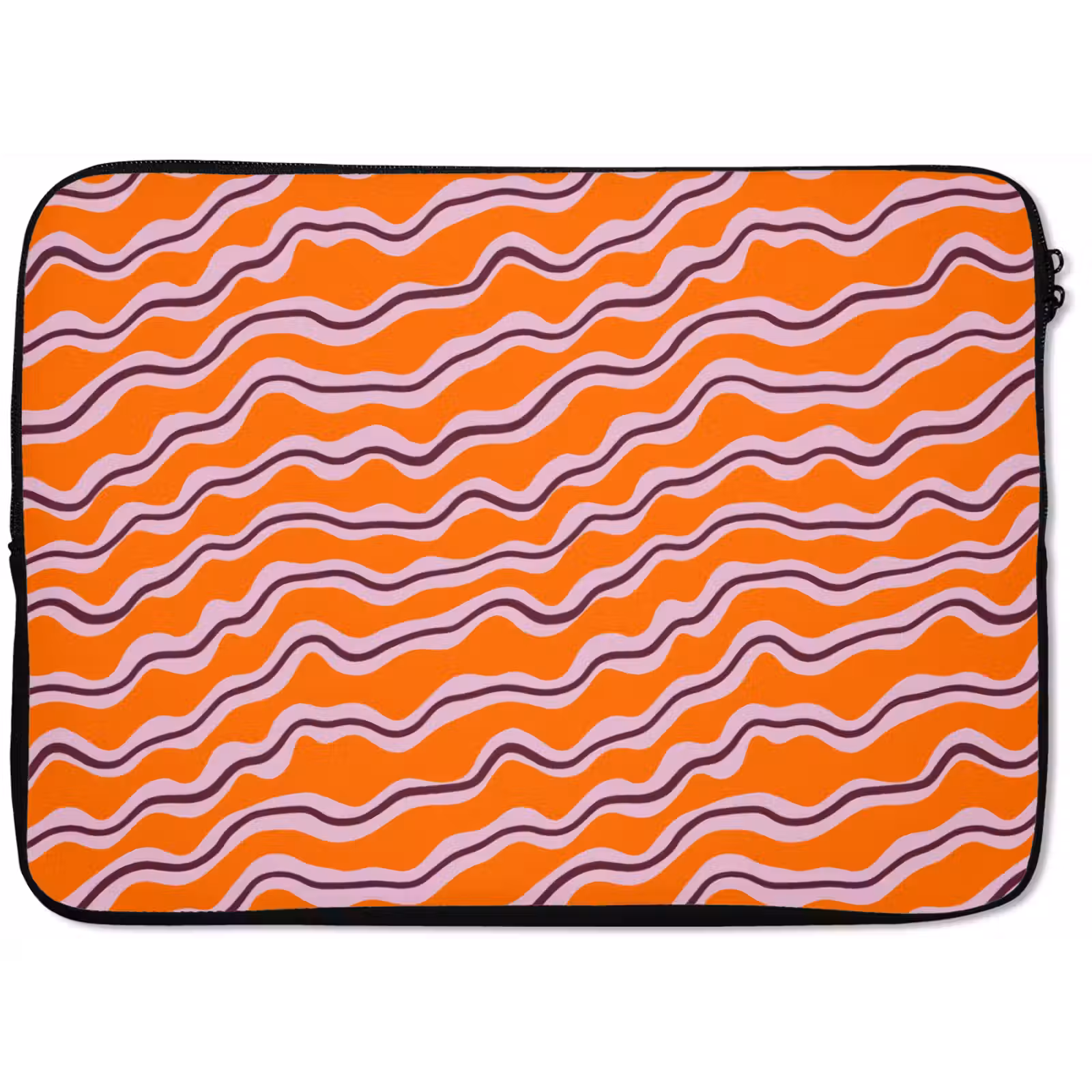 Laptophoes - Retro - Golvend - Oranje — 1