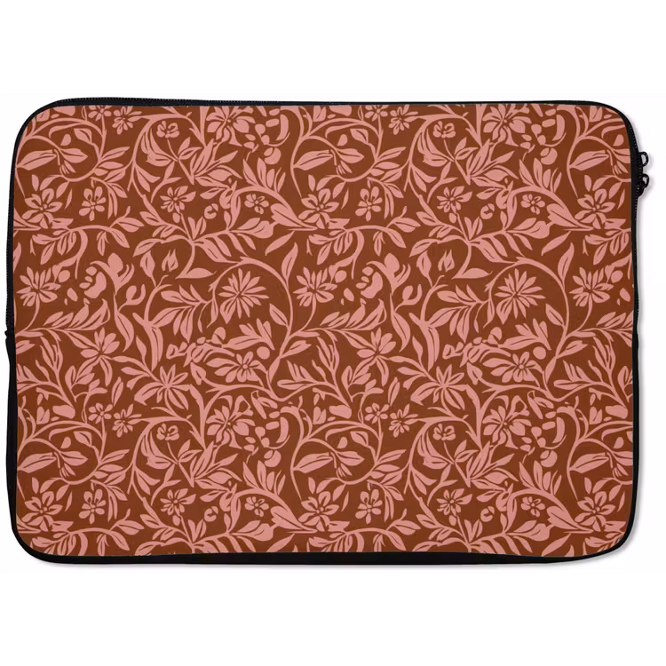 Laptophoes - Bloemen - Print - Roze — 1