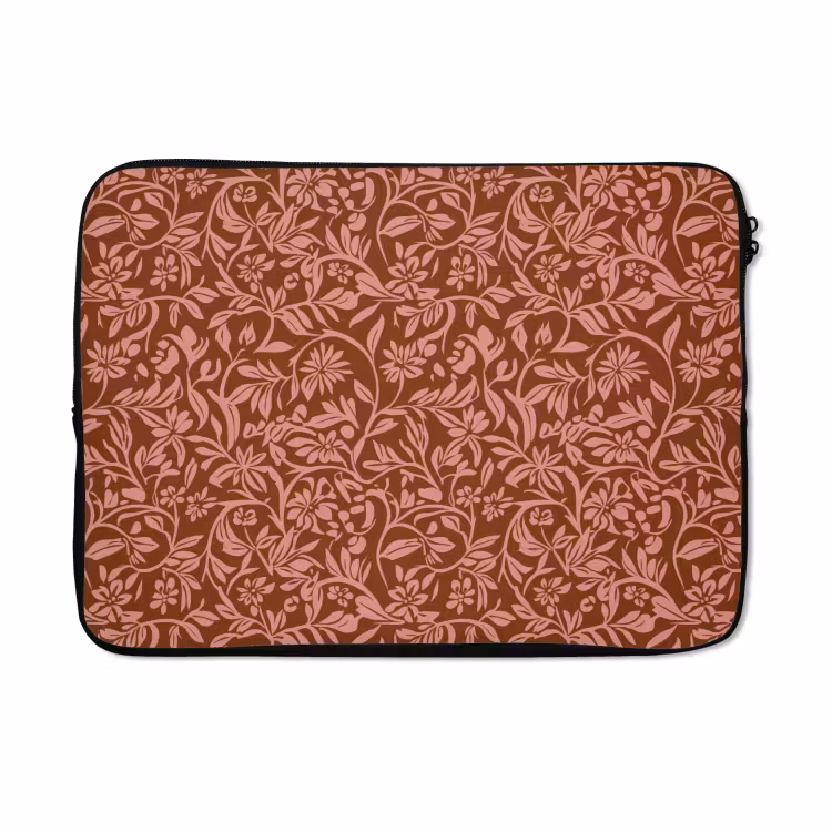 Laptophoes - Bloemen - Print - Roze — 5