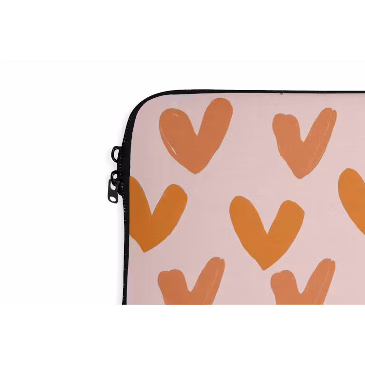 Laptophoes - Hartjes - Getekend - Oranje — 6