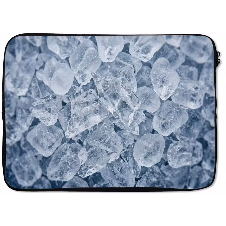 Laptophoes - Ijsblokjes - Water - Blauw — 1