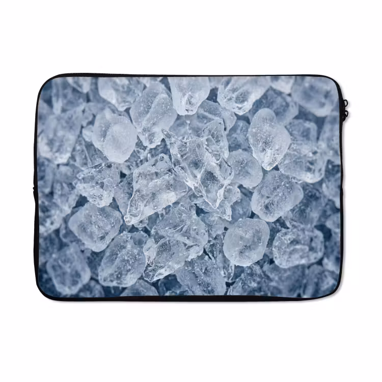 Laptophoes - Ijsblokjes - Water - Blauw — 5
