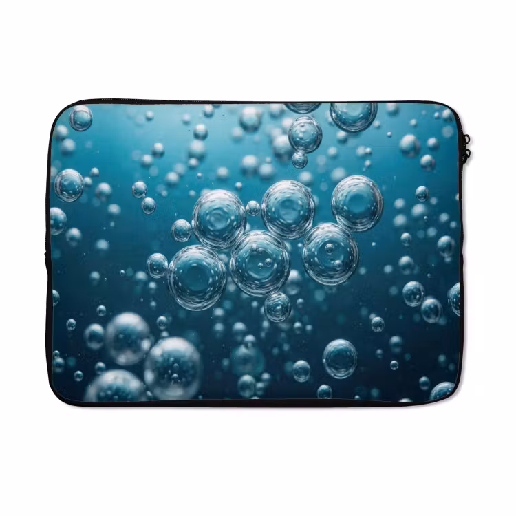 Laptophoes - Luchtbellen - Dynamisch - Blauw — 5