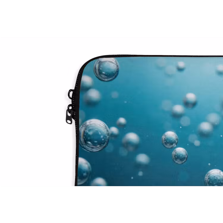 Laptophoes - Luchtbellen - Dynamisch - Blauw — 6