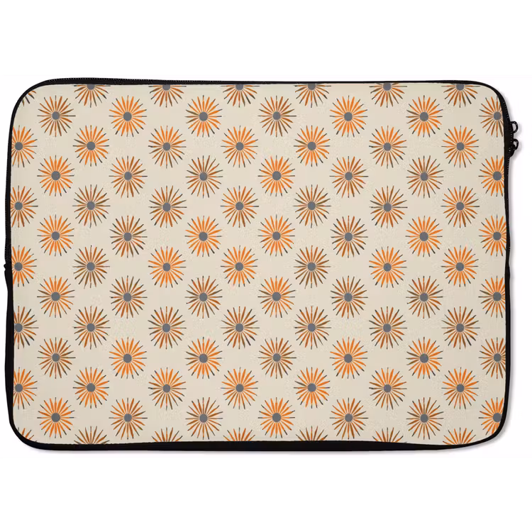 Laptophoes - Madelief - Patroon - Oranje — 1