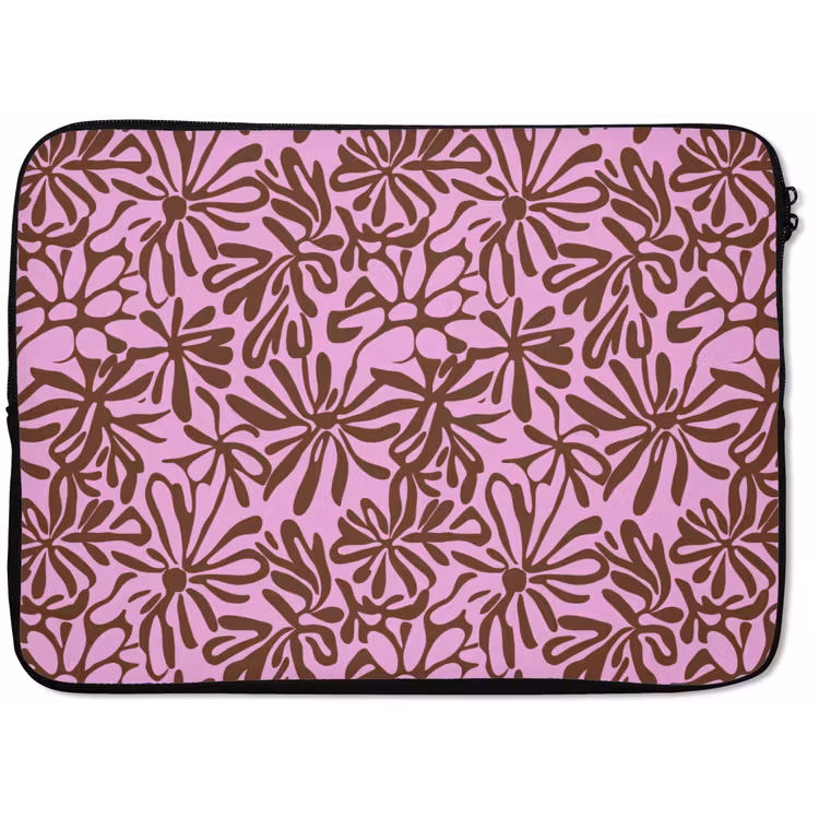 Laptophoes - Organisch - Patroon - Roze — 1