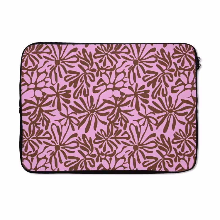 Laptophoes - Organisch - Patroon - Roze — 5