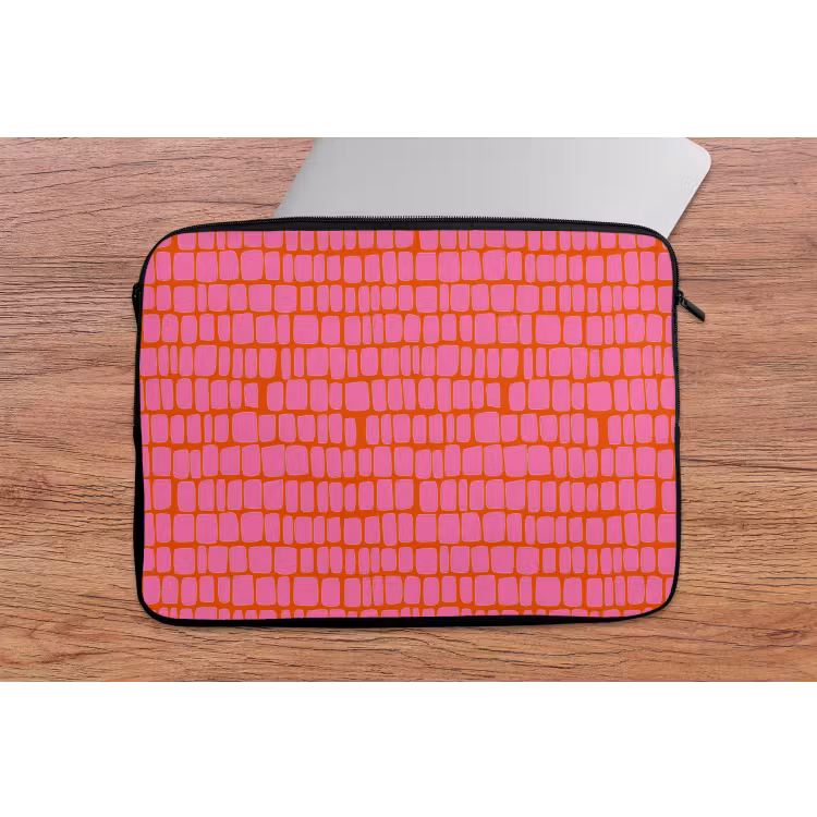 Laptophoes - Organisch - Raster - Roze — 2