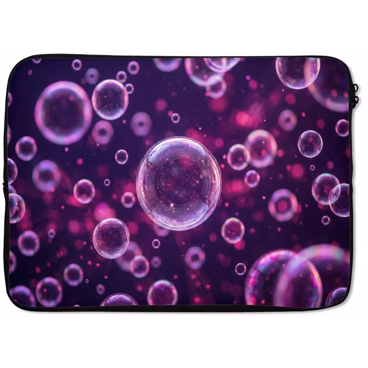 Laptophoes - Paars - Bubbels - Schuim — 1