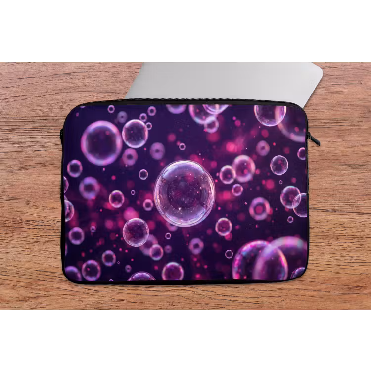 Laptophoes - Paars - Bubbels - Schuim — 2