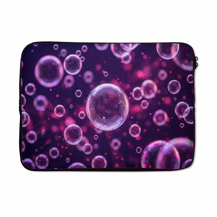 Laptophoes - Paars - Bubbels - Schuim — 5