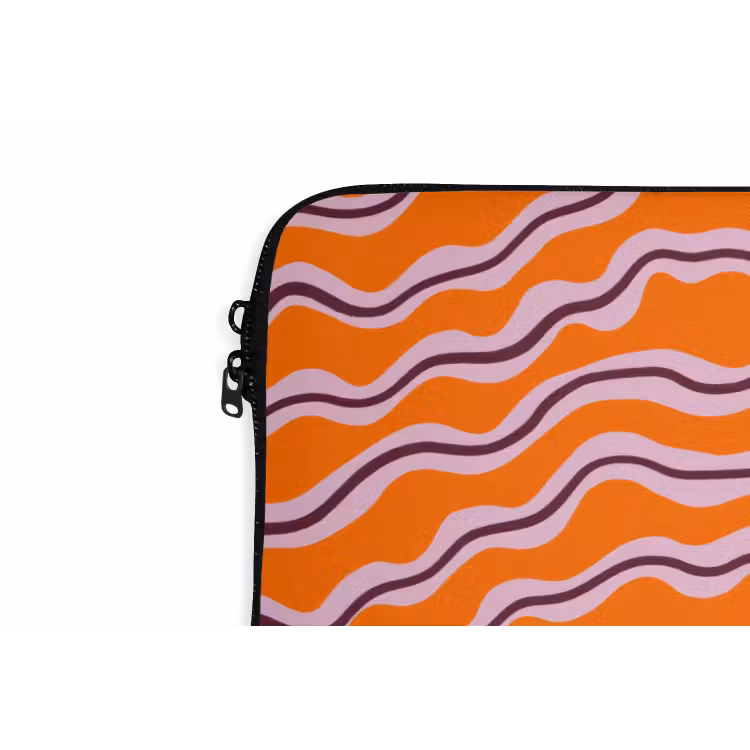 Laptophoes - Retro - Golvend - Oranje — 6