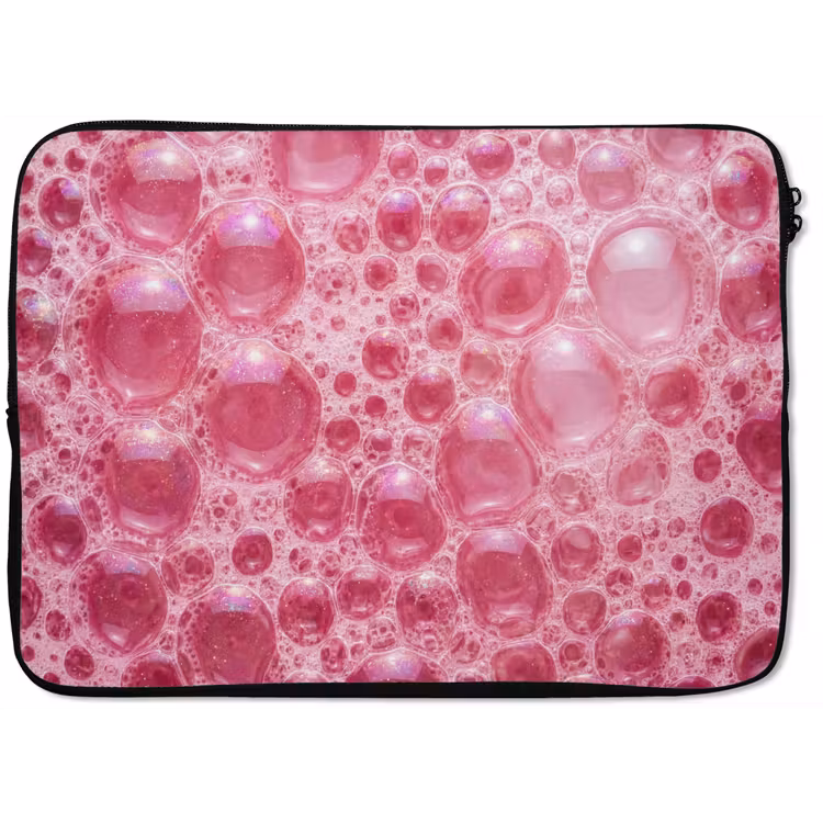 Laptophoes - Roze - Schuim - Bubbels — 1