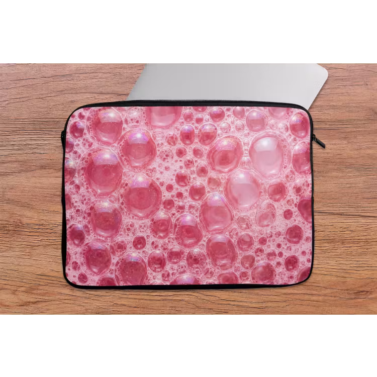 Laptophoes - Roze - Schuim - Bubbels — 2