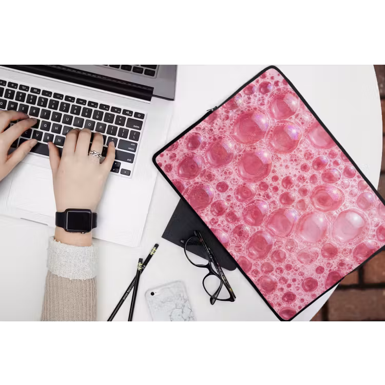 Laptophoes - Roze - Schuim - Bubbels — 3
