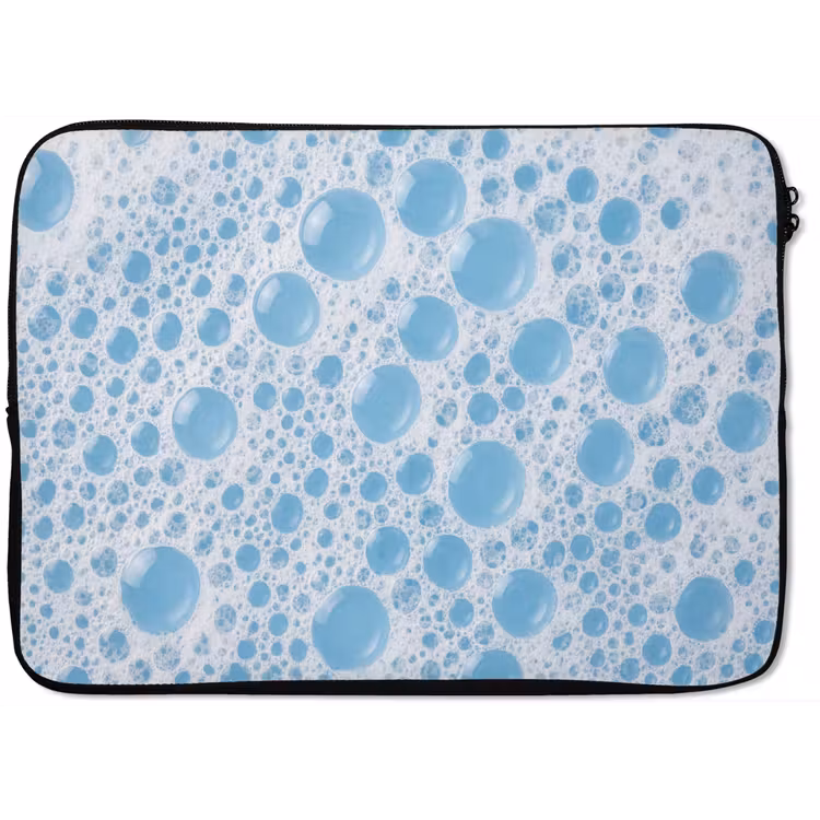 Laptophoes - Schuim - Bubbels - Blauw — 1