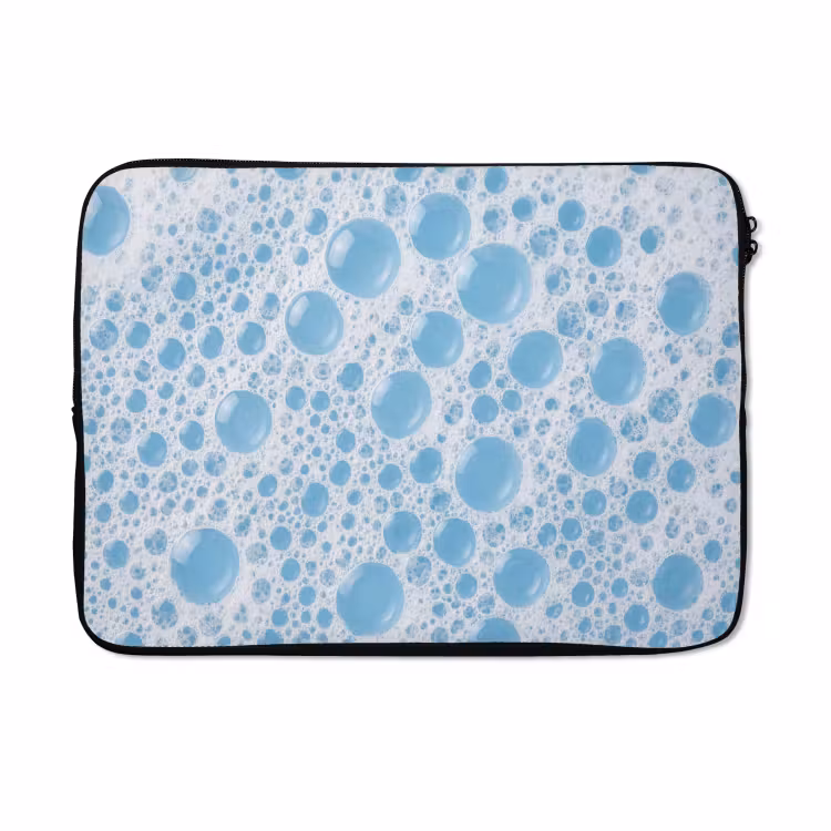Laptophoes - Schuim - Bubbels - Blauw — 5