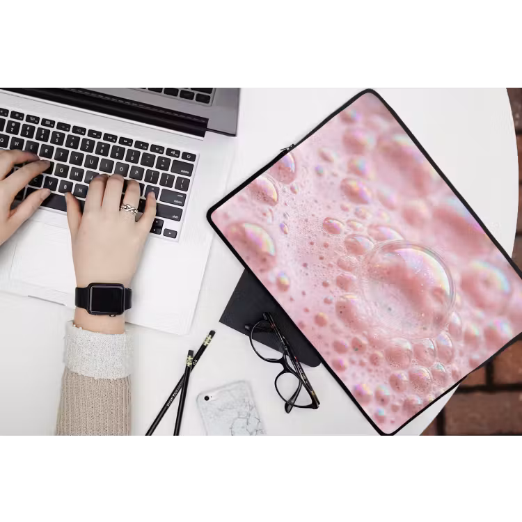 Laptophoes - Schuim - Structuur - Roze — 3
