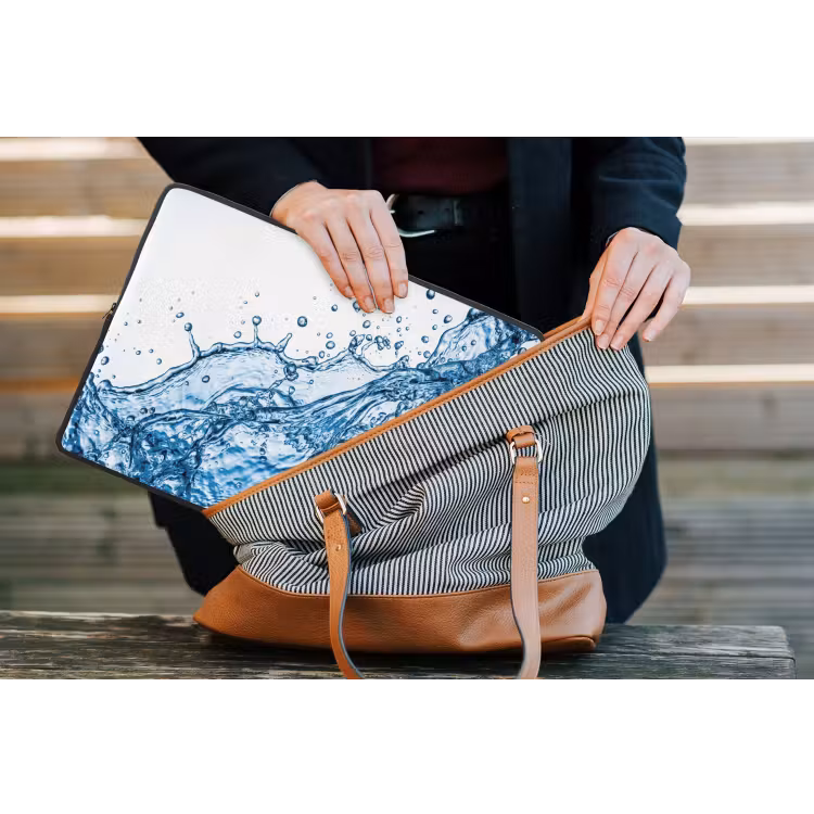 Laptophoes - Spash - Water - Blauw — 4