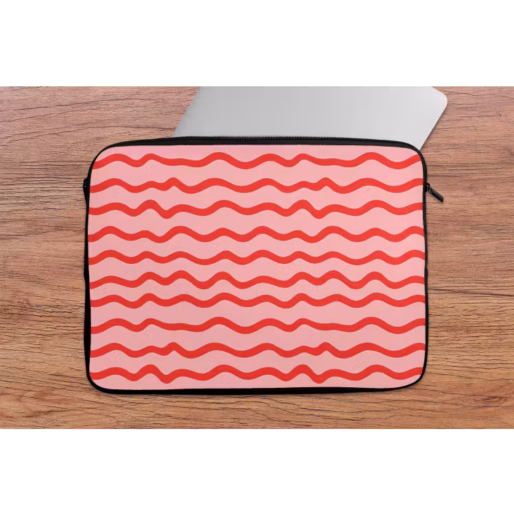 Laptophoes - Speels - Patroon - Rood — 2
