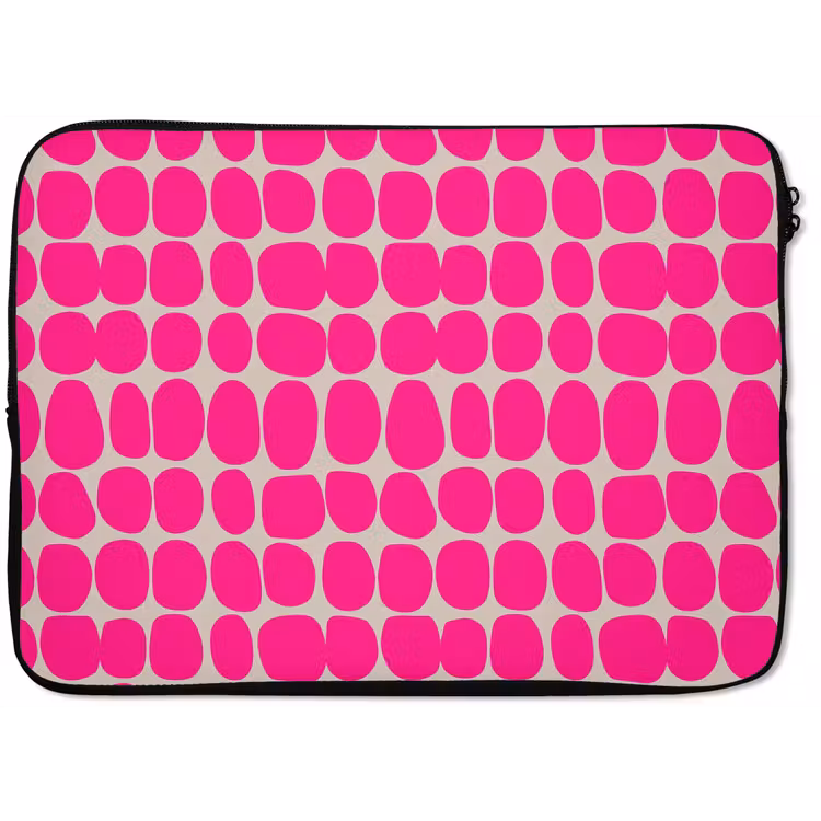 Laptophoes - Stippen - Patroon - Roze — 1
