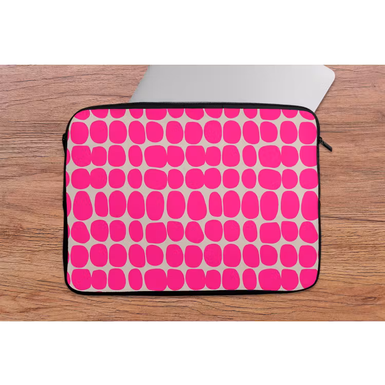 Laptophoes - Stippen - Patroon - Roze — 2