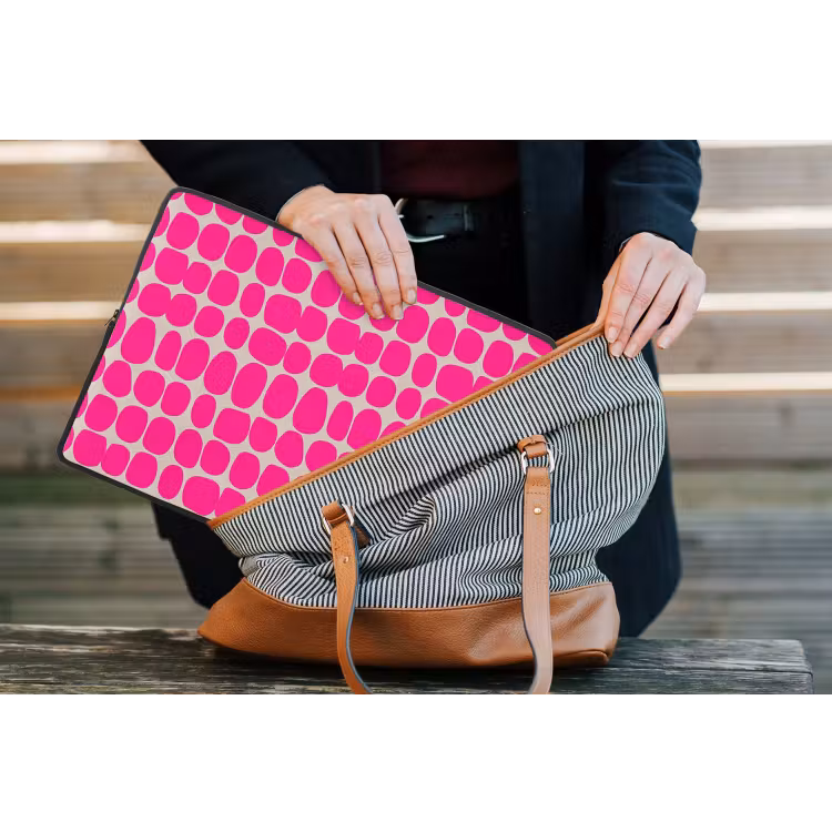 Laptophoes - Stippen - Patroon - Roze — 4